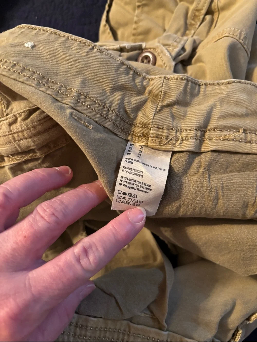 American Eagle Outfitters Tan Stretch Cargo Shorts